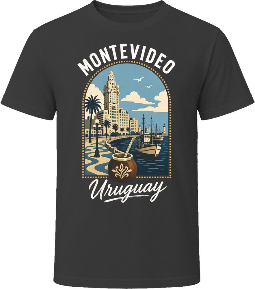 Montevideo Uruguay Rambla Waterfront Tourist Souvenir Vacation T-Shirt
