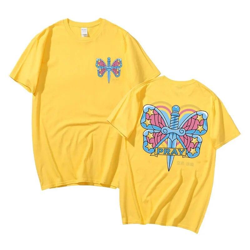 

Аниме JoJo Bizarre Adventure Stone Ocean Графическая футболка унисекс женская свободная футболка Jolyne Cujoh Dagger футболки с татуировкой бабочки 4XL