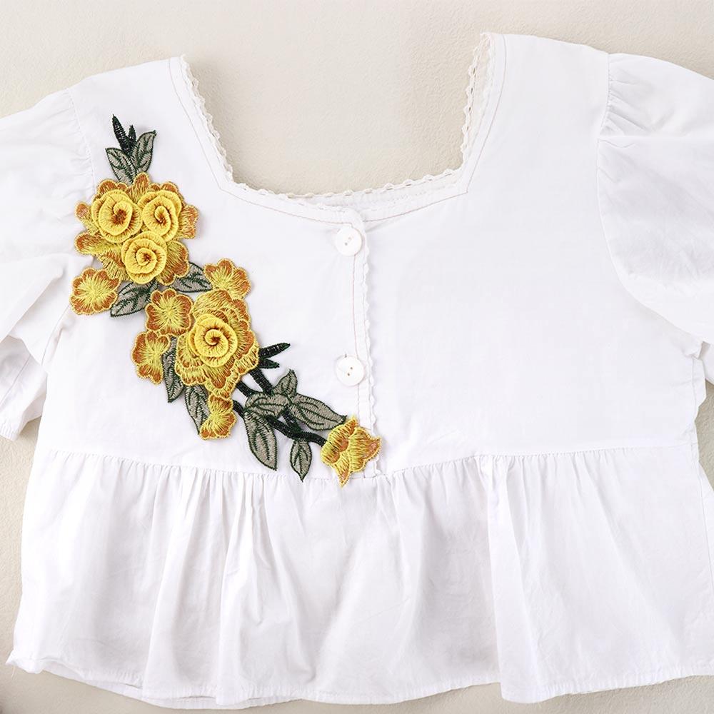 Scrapbooking DIY Embroidered Jeans Decor 3D Flower Applique Patch