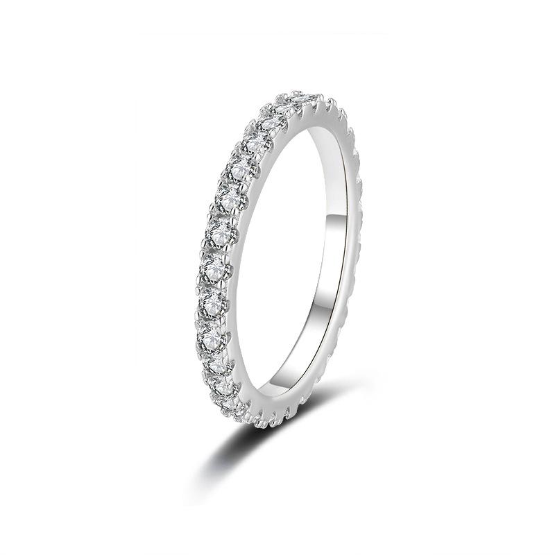 S925 Sterling Silver Star Moissanite Women's Ring