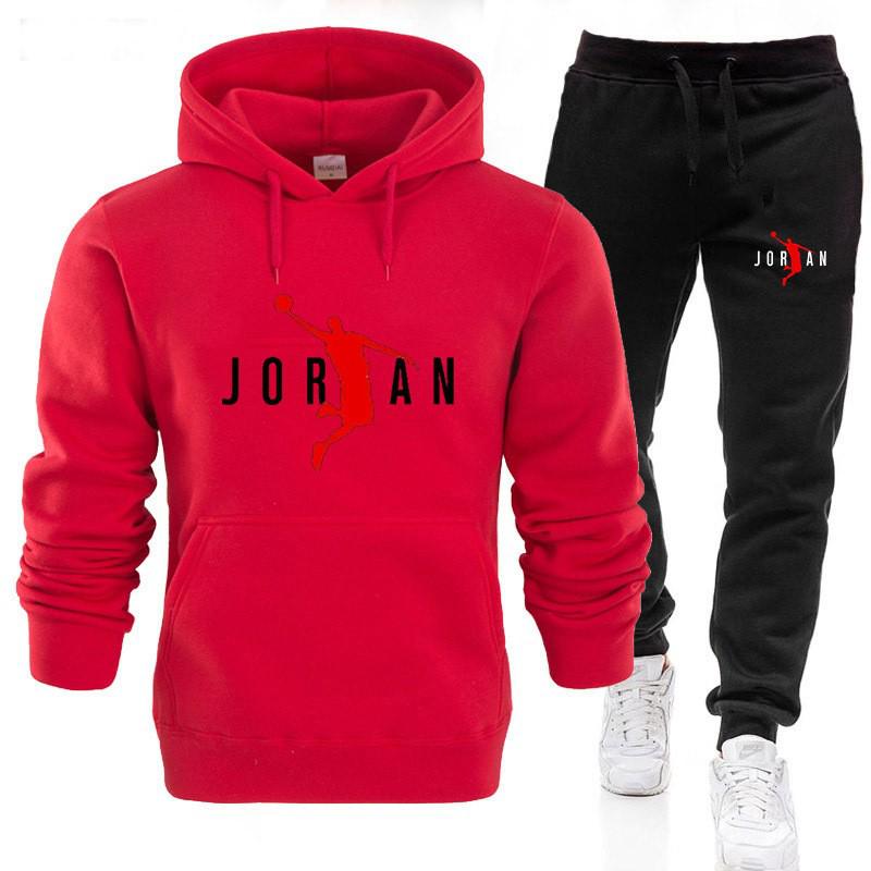 Men's 2025 Autumn/Winter Hooded Sweatshirt & Pants Set: Trendy Casual Sportswear 