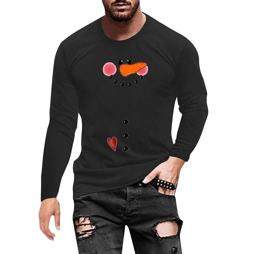 Men's T Shirt O-Neck Clothing Apparel Outdoor Long Sleeve Print Fashion Designer Vintage