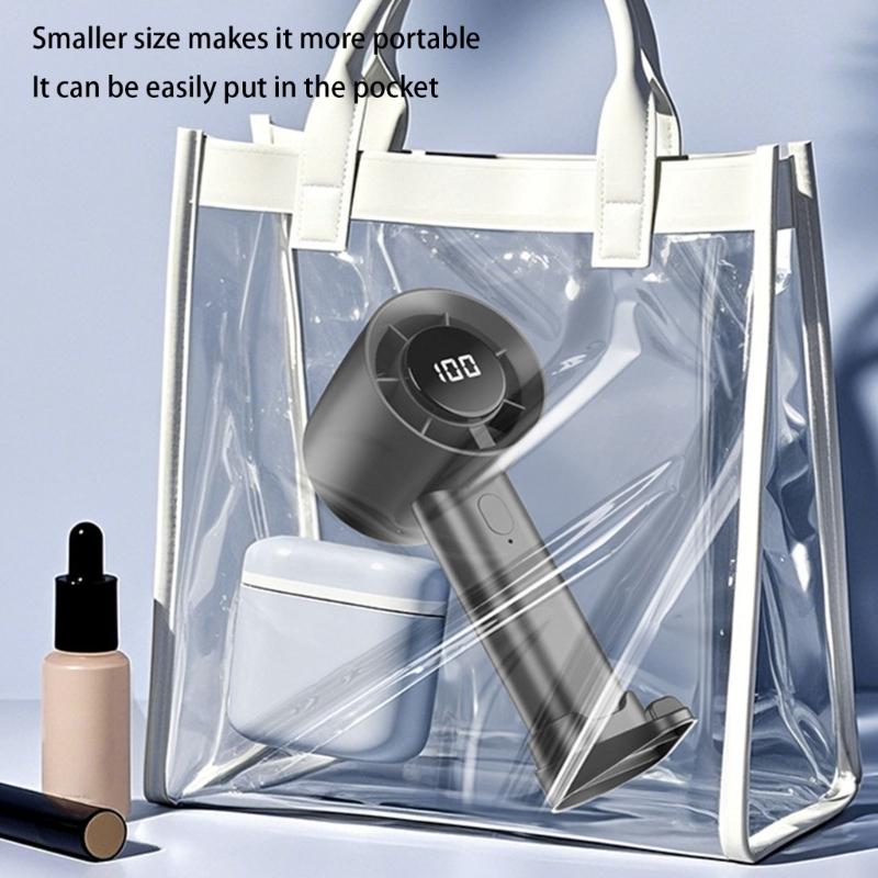 Handheld Mini Fan USB Rechargeable 100 Speed Quiet Desk Fan Portable Cooling Fan for Indoor Outdoor Use Birthday Gift
