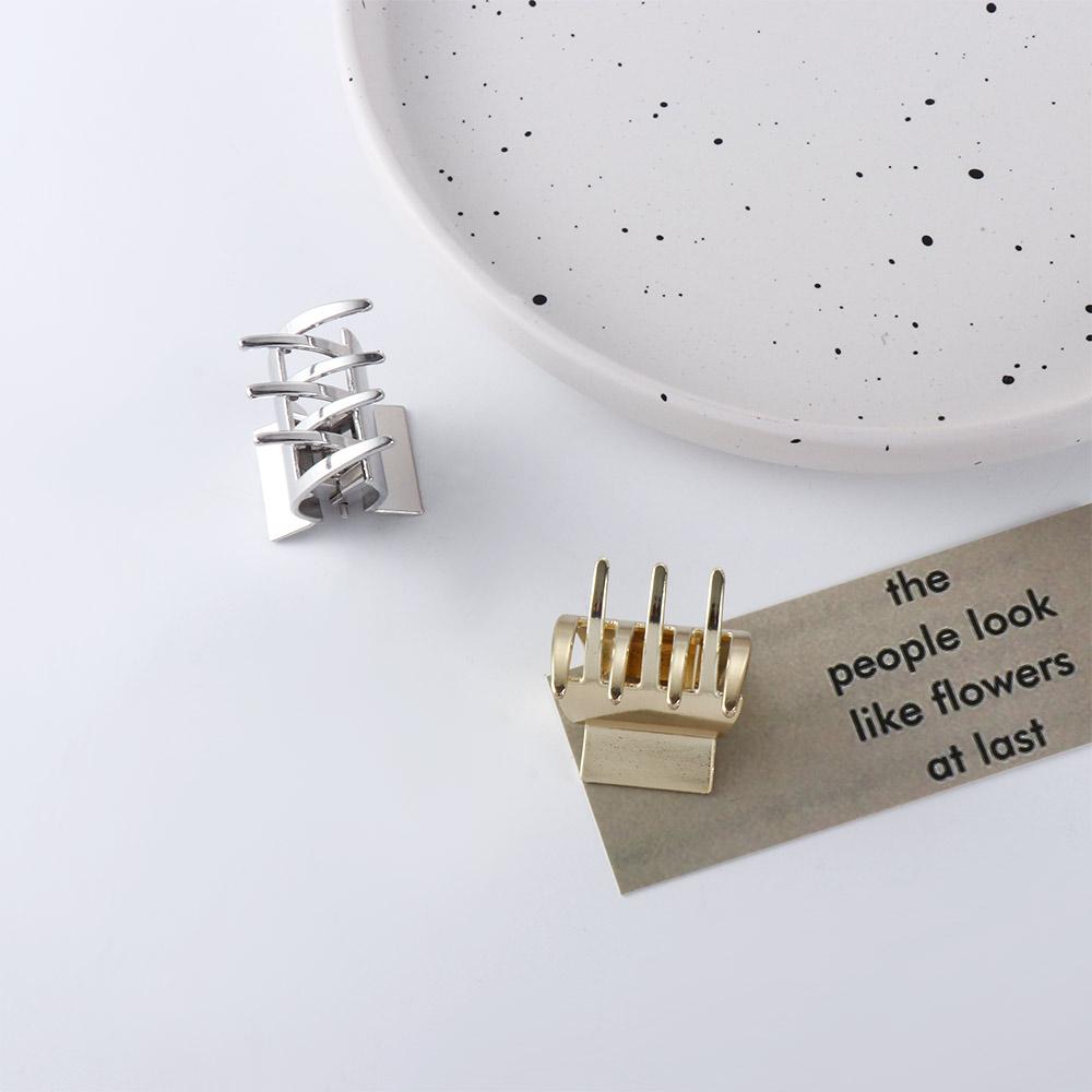 Sweet Simple Korean Zinc Zinc Alloy All-match Female Hair Accessories Hair Clip Grasping Clip Metal Hair Claw