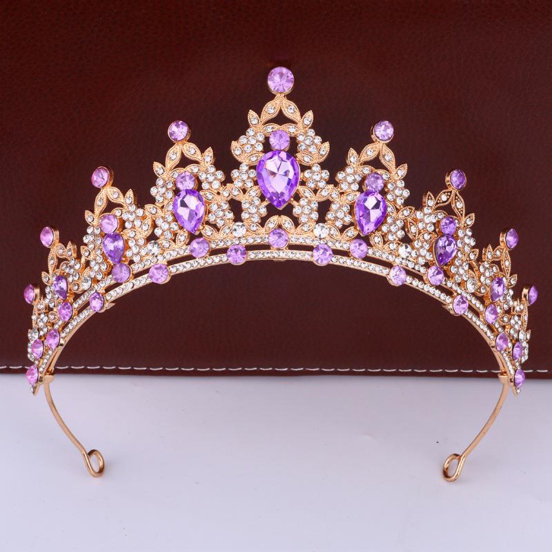 Bridal Crown Headdress Luxury Queen Hairband Wedding Alloy Rhinestone Hair Accessory Crown
