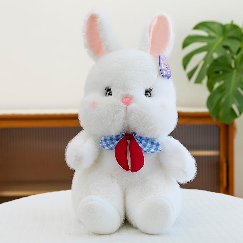 Super Cute Rabbit Plush Toy Girl Birthday Gift Bow Tie Rabbit Sleep Pillow Office Doll