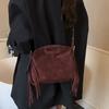 Brand Designer Suede Women's Shoulder Bag Retro Tassel Crossbody Bag Bucket Handbag KTY