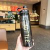Water bottle summer new sports double drink straw cup simple and portable trend water cup male and female students anti-drop easy cup household
