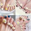 8PCS Daisy Flower Silicone Toe Separators Soft Finger Splitter for Manicure Pedicure Nail Art Tool Foot Care Accessory