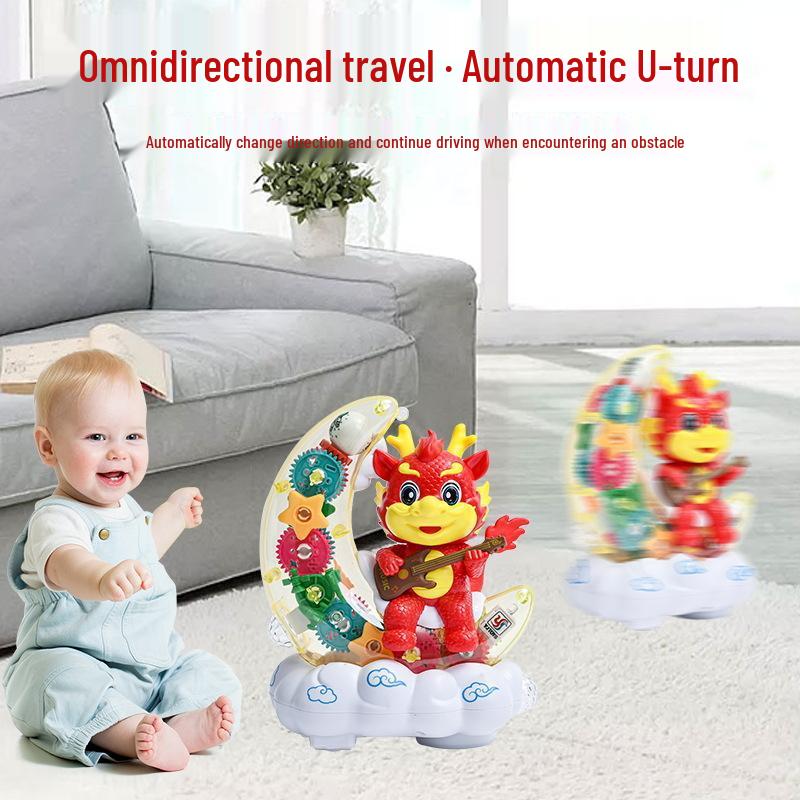 Glowing Moon Dragon Lantern: Musical New Year Flower Lanterns for Kids