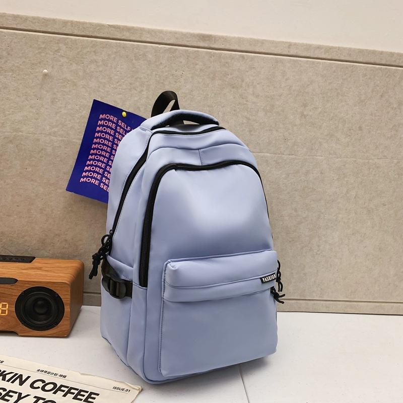 Korean-style Solid-color, Fresh and Clean Backpack for High School Students, A Campus Instagram Style, A Simple Forest-themed Backpack for Girls