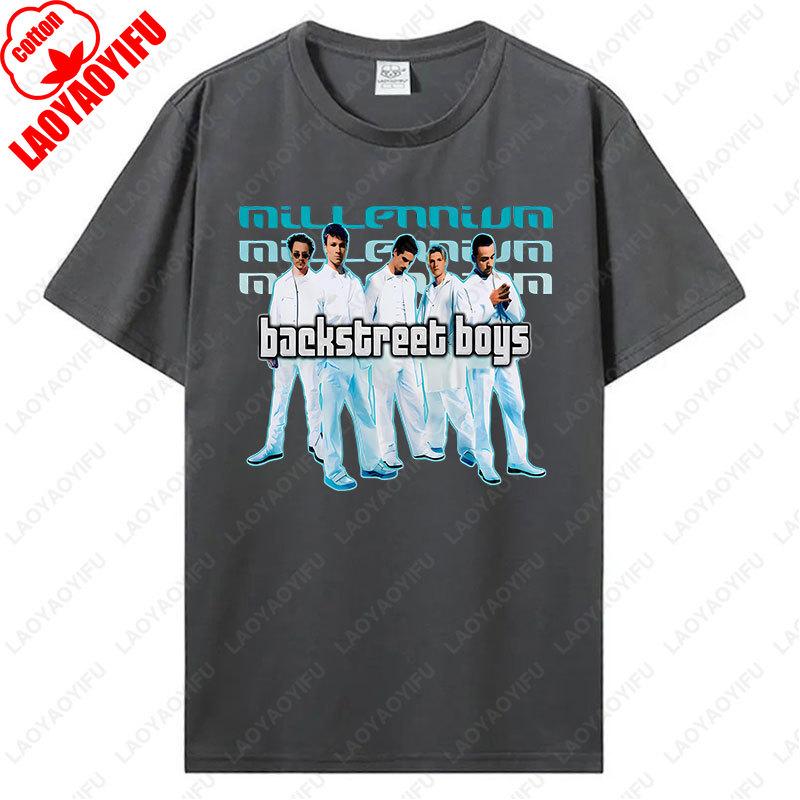 Backstreet Boys Millennium Tour Hudební Vintage Tričko Pánské Dámské Hipster Populární Vrcholy Letní Móda Streetwear Unisex Trička Dárek