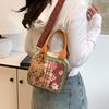 Cartoon small bag 2025 new Japanese cute girl niche plaid versatile single shoulder portable messenger small square bag