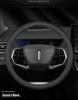 Genuine Cowhide Leather Steering Wheel Cover - Blue Mountain Macchiato for WEY DHT PHEV