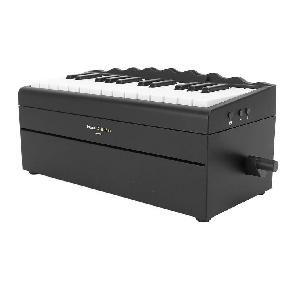 Playable Piano Calendar with 27 Cards 25 Keys Adjustment Volume 1000mAh Rechargeable Hand Crank