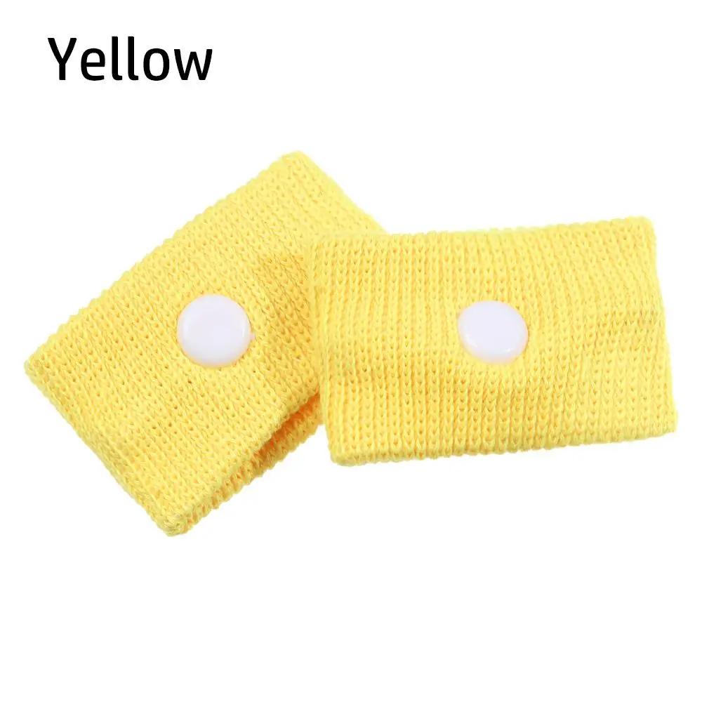 2PCS Sports Safety Wristbands Wrist Support Carsickness Seasick Anti Motion Sickness Wrist Bands Anti Nausea Soft Wristbands жёлтый