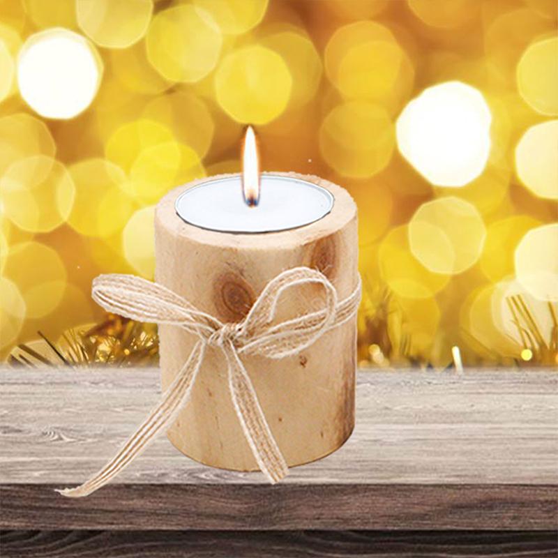 1PC Artizanat grămadă plantă flori parcelă Artizanat grămadă din lemn sfeșnic ornament pentru lumânări