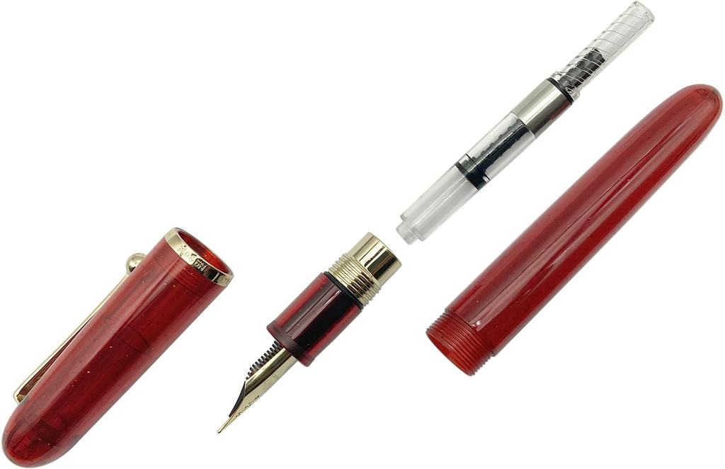 Gullor Acrylic Fountain Heartbeat Fine Nib Pen, Tip, Black, (0.5mm)