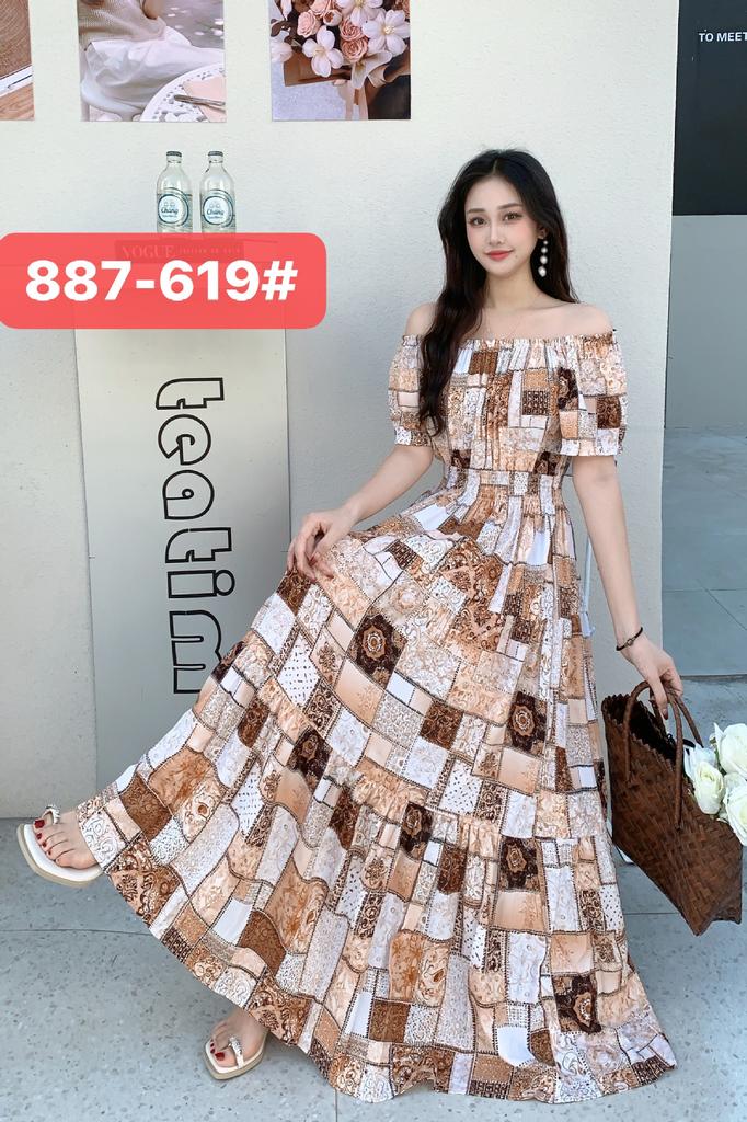 Seaside vacation beach dress cotton floral dress female shabahemi muslim