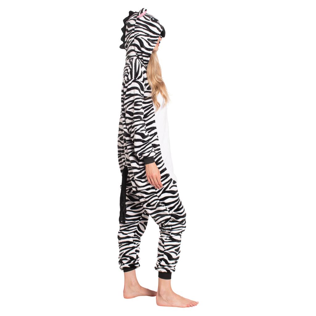 Piżama damska kombinezon kigurumi onesie strój zebra biało czarna 175-185 xl