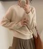 Women's Thickened Wool Cashmere Sweater - Round Neck, Loose Knit, Lazy Style Pullover