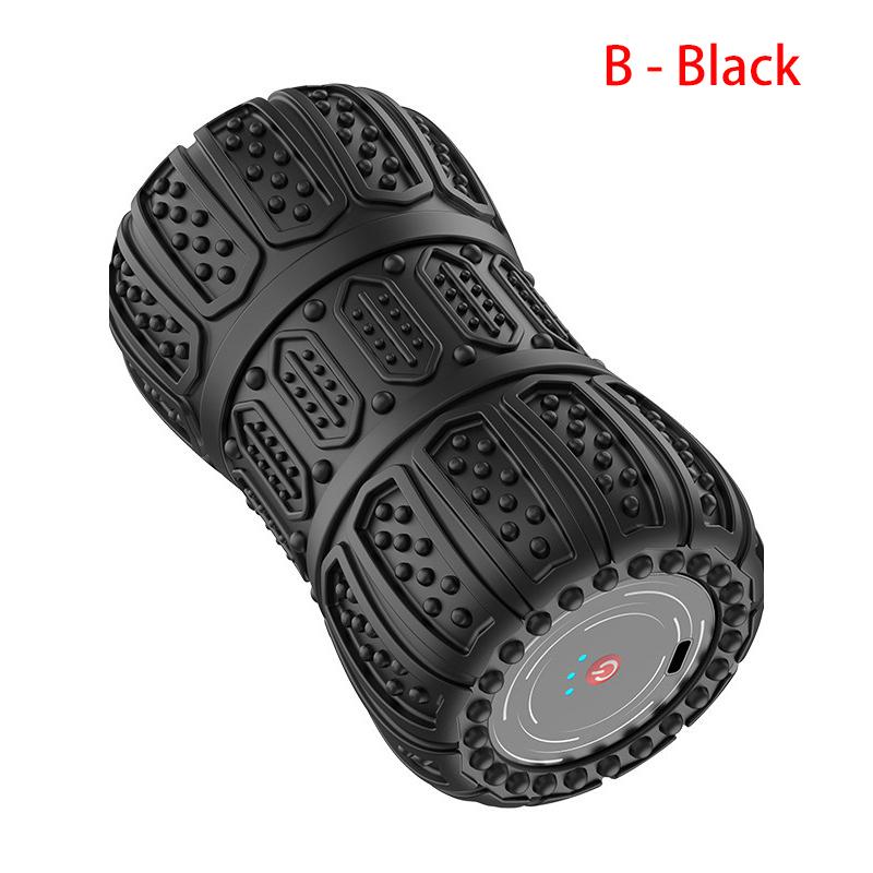 Electric Fascia Fitness Roller Peanut Ball Vibration Massage Shoulder Neck Waist Leg Muscles Relaxation Connect Bluetooth Music