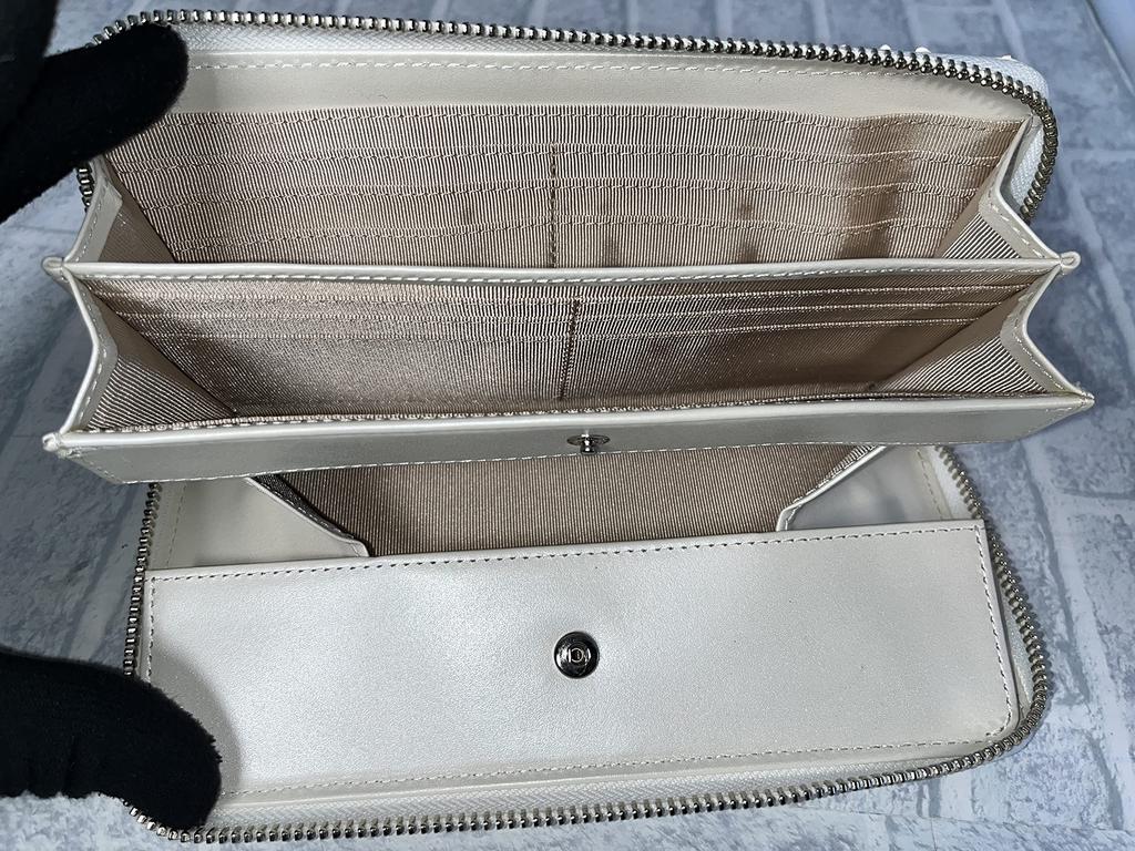 GUODI Langes Portemonnaie mit Rundum-Reißverschluss und Kartenfach, Echtes Pythonskin-Leder mit Perlmutt-Finish, Schlangenleder, für Damen und Herren, HL-10042 (Perle