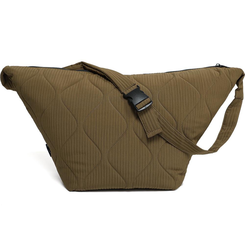 

Сумка-пуховик, Вместительная сумка через плечо, Сумка-пельмень коричневый