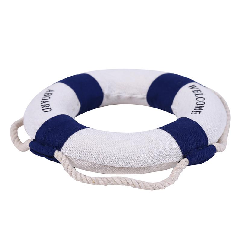 

Creative Red Blue Two Colors Mediterranean Style Optional Craft Lifebuoy Hanging Lifebuoy Home Living Room Decoration Ornaments