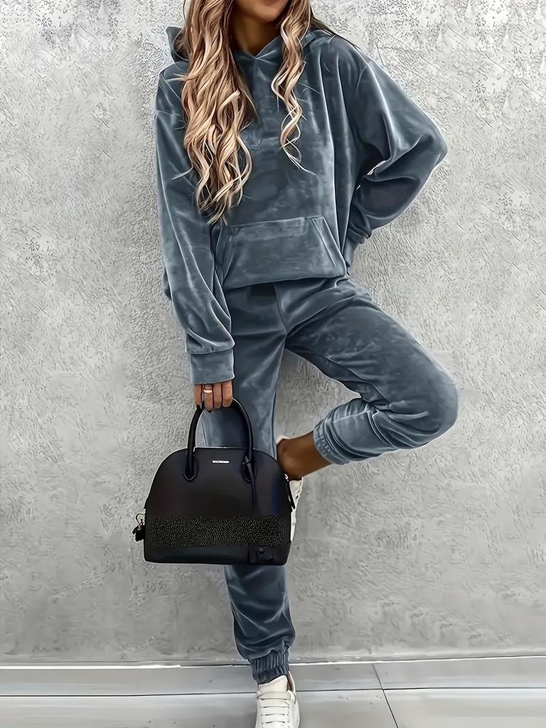 Autumn Winter New Velvet Casual Set Long Sleeve Women's Clothing