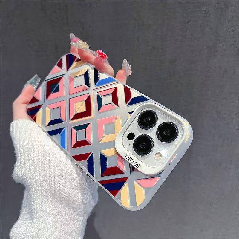 Creative Rhombus Case for Apple iPhone 17, 16Pro, 15Promax, 14Pro