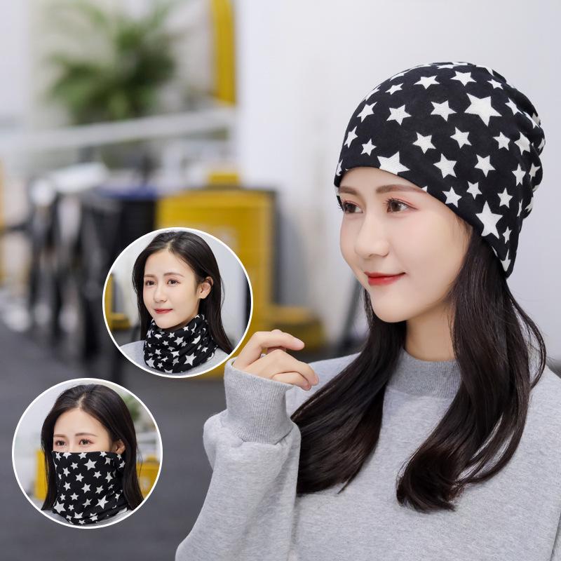 Women's Multifunctional Neck and Hat Scarf: Warm Twist Cap & Mask for Autumn/Winter