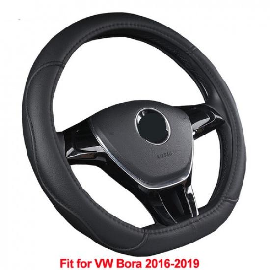 Car Steering Wheel Cover D Shape Fit For Volkswagen VW Bora 2016 2017 2018