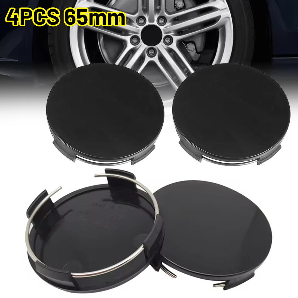 Universal Car Wheel Centre Hub Cover Center Rims Cap Black ABS Plastic 4/8X 65mm