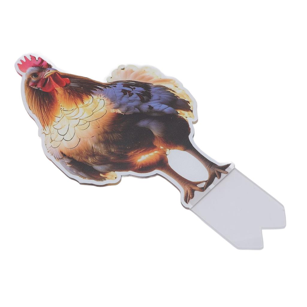 Xmas Chicken Yard Sign with Stake Acrylic Water Resistant Double Sided Xmas Rooster Outdoor