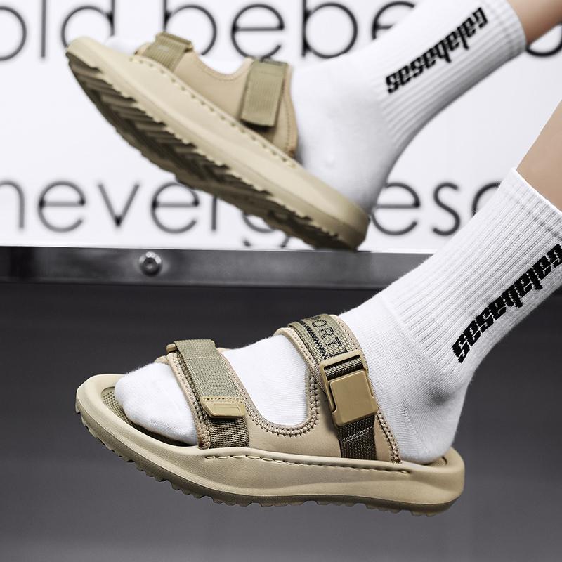 Non-Slip Outdoor Male Cool Shoes All-match Man Slippers Lightweight Walking Half Footwear Comfortable Men's Casual Half Drag