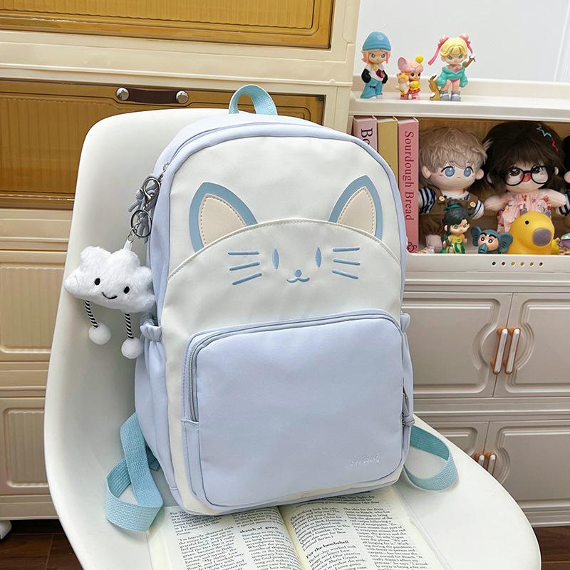 Schoolbag Japanese homemade sweet and cute cat ears large capacity backpack for primary and secondary school students schoolbag Korean