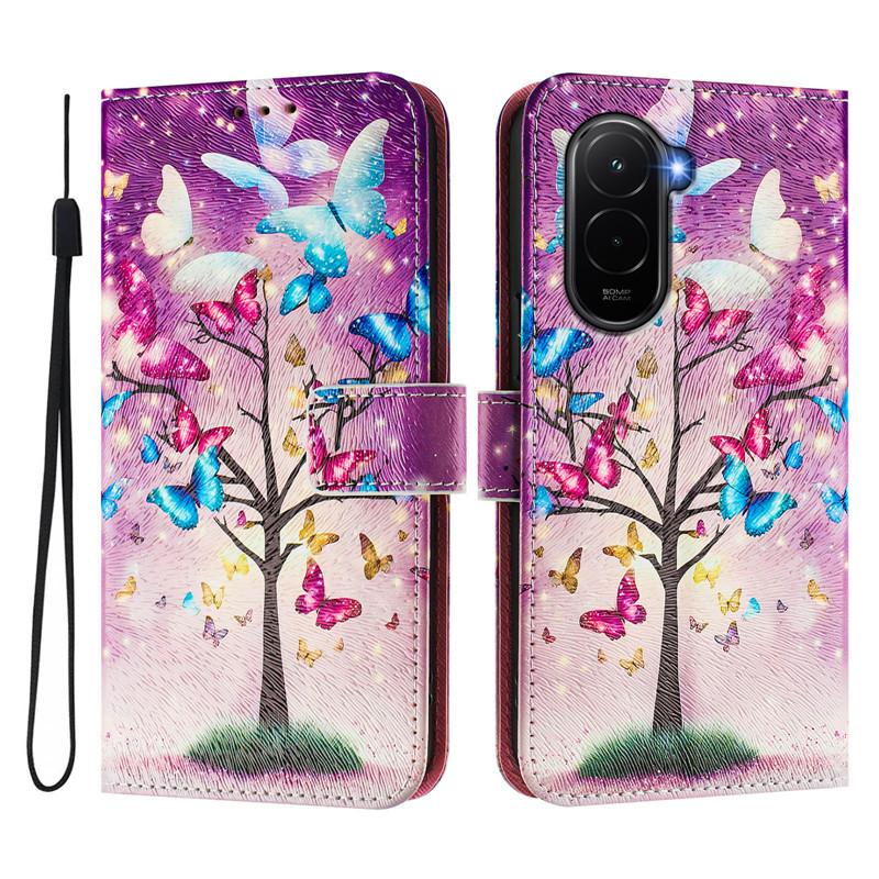 Custodia Flip in Pelle di Lusso Per Xiaomi Poco M7 4G Flip Cover Per Xiomi Poco M7 PocoM7 Pro 5G M7Pro Coque Portafoglio Borse Custodie a Fiore