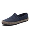 Summer Breathable Woven Linen Shoes Lightweight Fashionable Casual Slip-On Canvas Sneakers Low Top Easy To Wear Shoes For Men