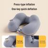 Press-Type Inflatable U-shaped Travel Neck Pillow