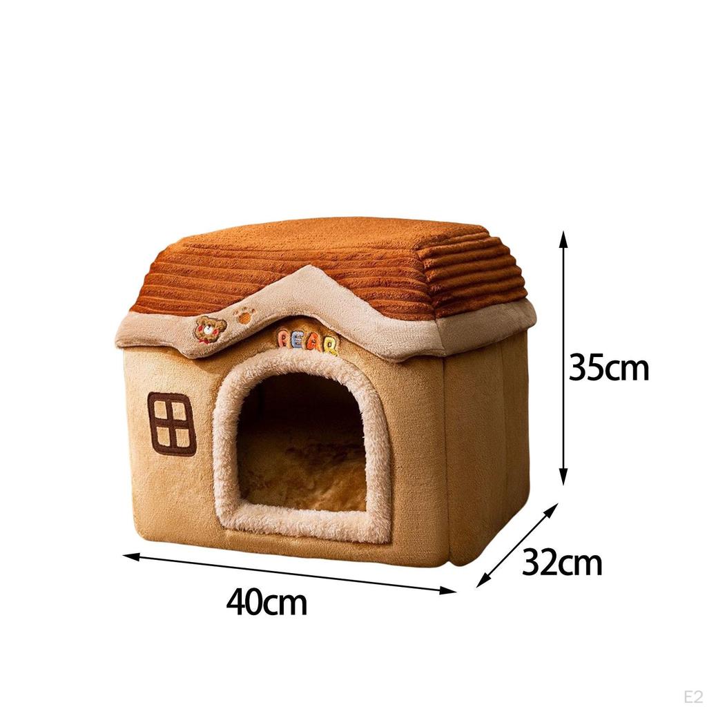 Dog Bed House Removable Cushion Anti Slip Bottom for Small Medium Large Dogs Cat Indoor Cats