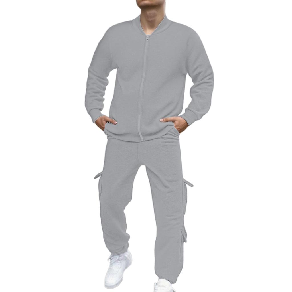 Mens Sweatsuit Set 2 Piece Athletic Tracksuit Sports Tops+Pants