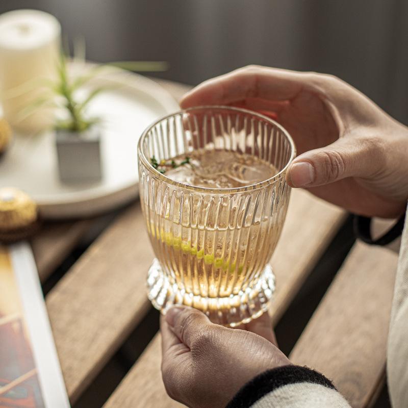 Kreativ Ljus Lyx Nordisk Stil Glas Genomskinlig Whiskeyglas Iskaffekopp Högt Värde Hushållsvattenkopp Internetkändis