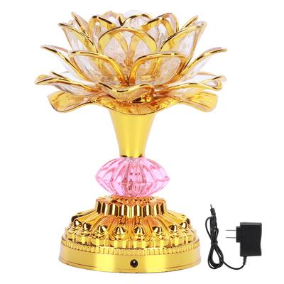 Lampe Bouddhiste LED 7 Couleurs Changeantes Lumière de Temple Fournitures Bouddhistes Décor