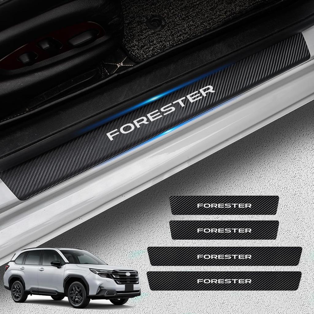 2025 Side Step Guards FORESTER 2025 Scuff Plates Door Step Guards Scratch Protection Dirt Protection Interior Front Rear Includes Japanese