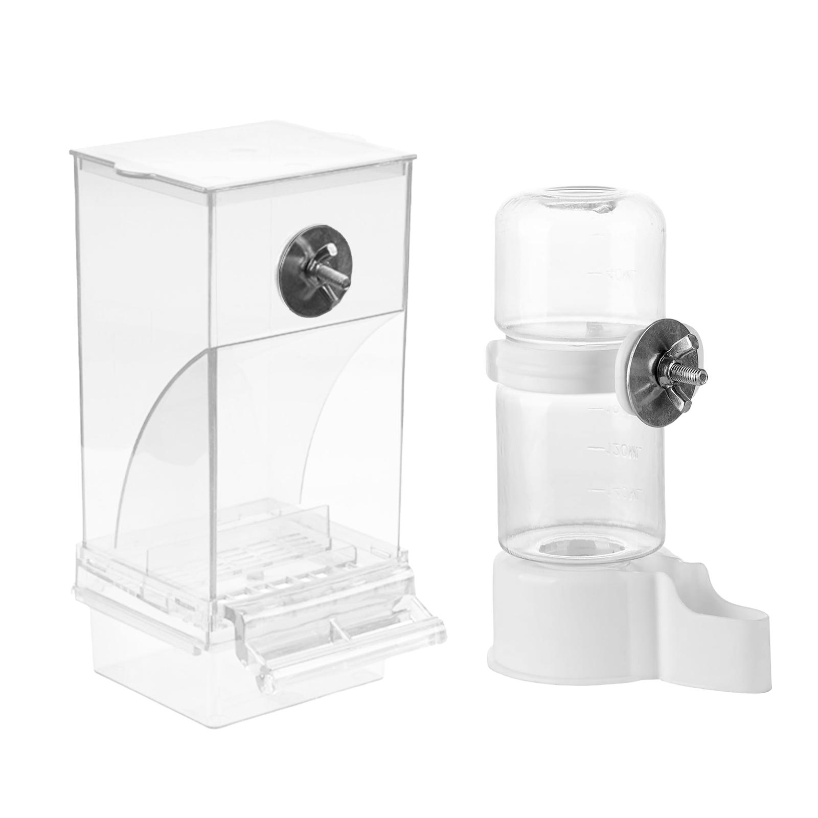 

Automatic Bird Feeder Parrot Water Dispenser Cage Accessories for Small Medium Parakeets Food Container Bird Feeding Supplies прозрачный