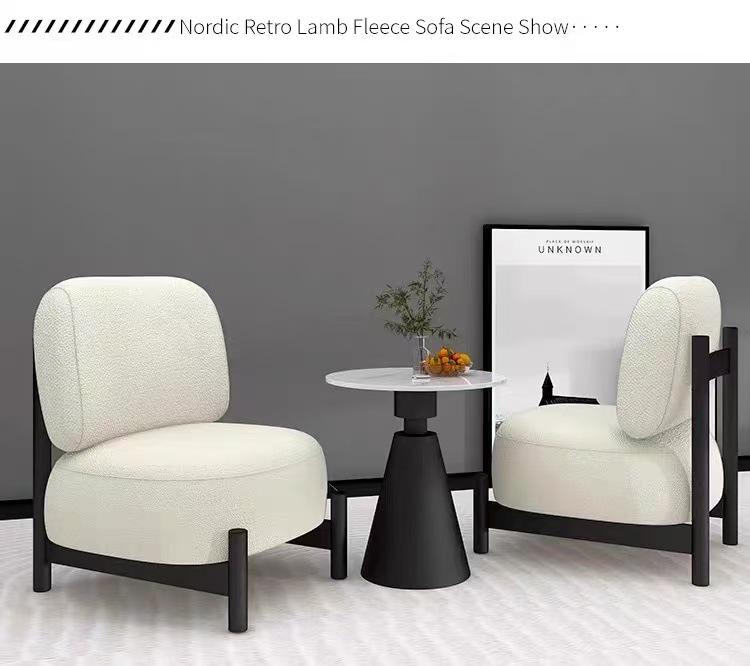 Luxury Minimalist Designer Single Sofa Chair for Living Room or Balcony