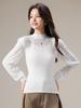 2025 Autumn Women's Slim Lace Modal Long Sleeve Base Layer Tee