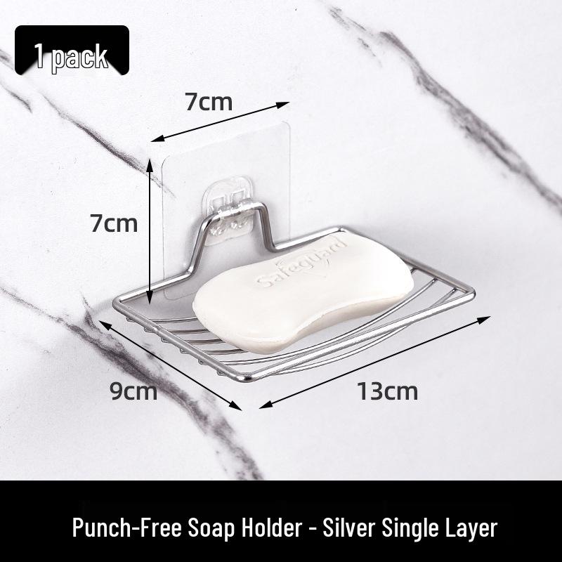 Stainless Steel Wall-Mounted Soap Dish Rack