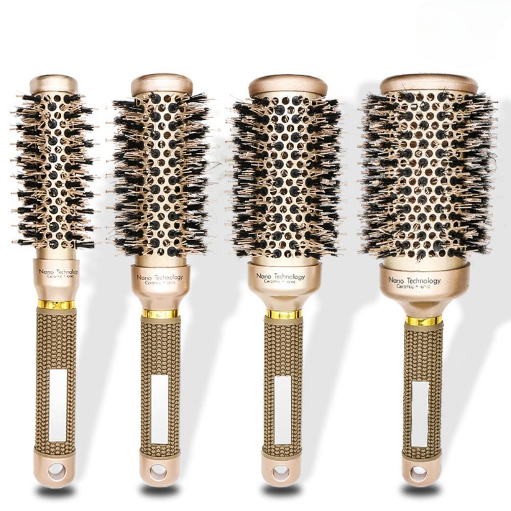 1PC 4 Sizes Professional Salon Styling Round Rolling Hair Comb Curling Hair Brushes Comb Barrel Comb Hairdressing Styling Tool